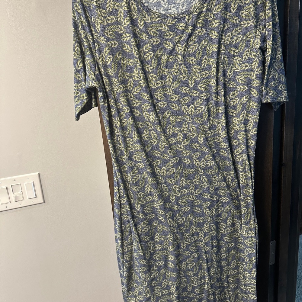 LuLaRoe Blue and Yellow Dress